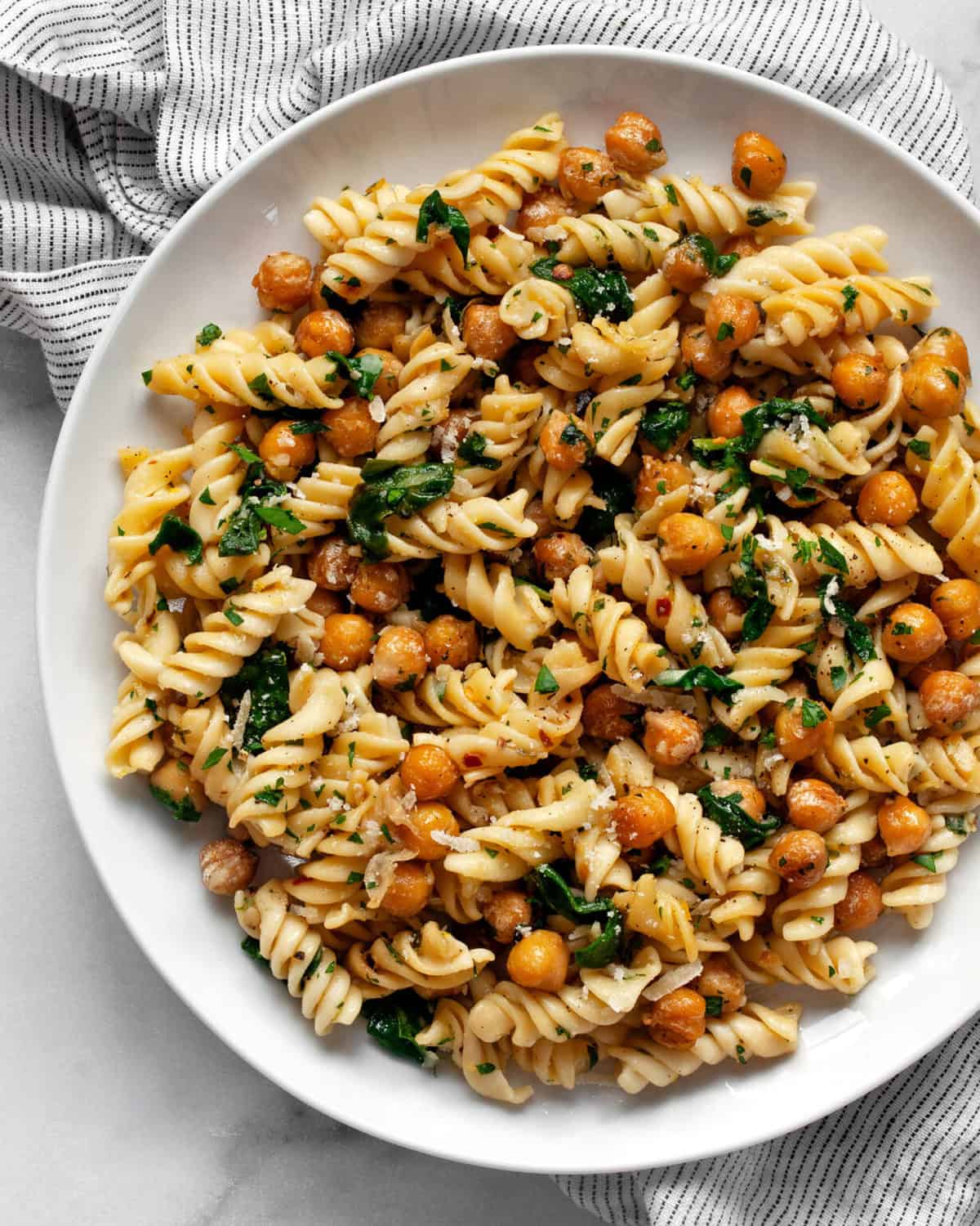 easy-chickpea-pasta-with-spinach-last-ingredient