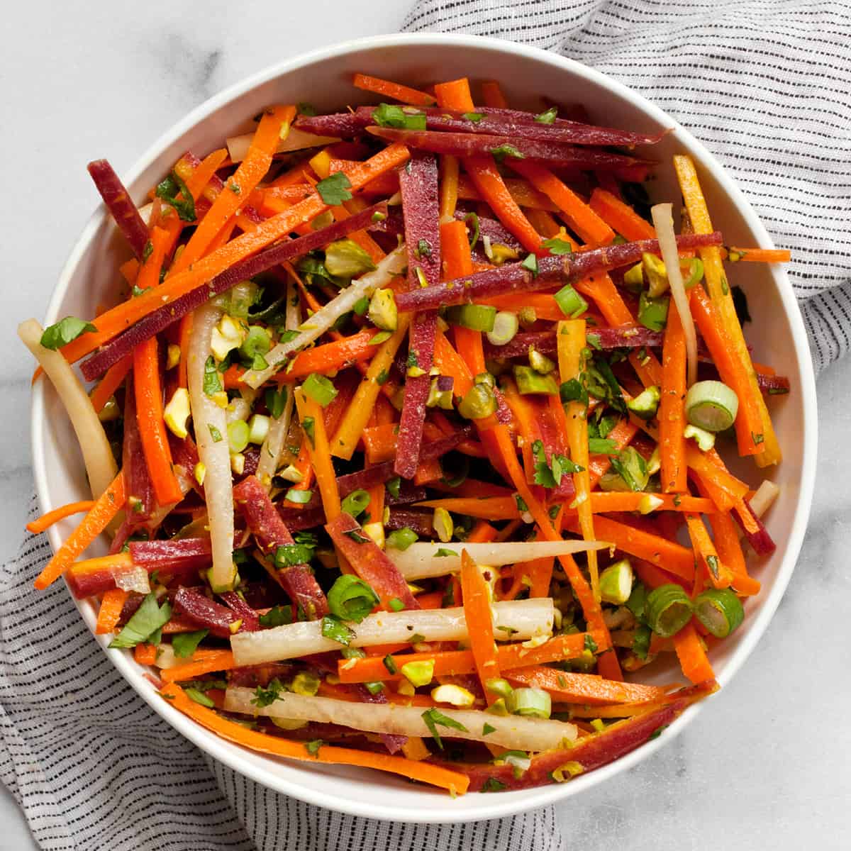 shredded carrots salad