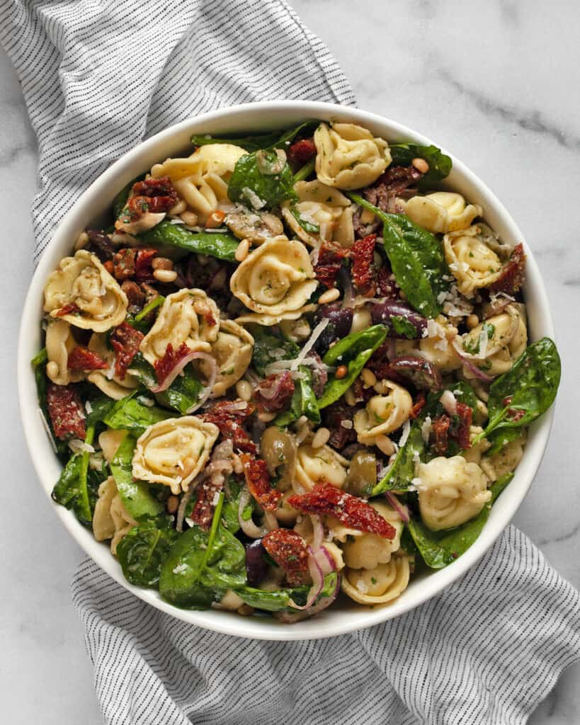 Tortellini Pasta Salad with Sun Dried Tomatoes - Last Ingredient